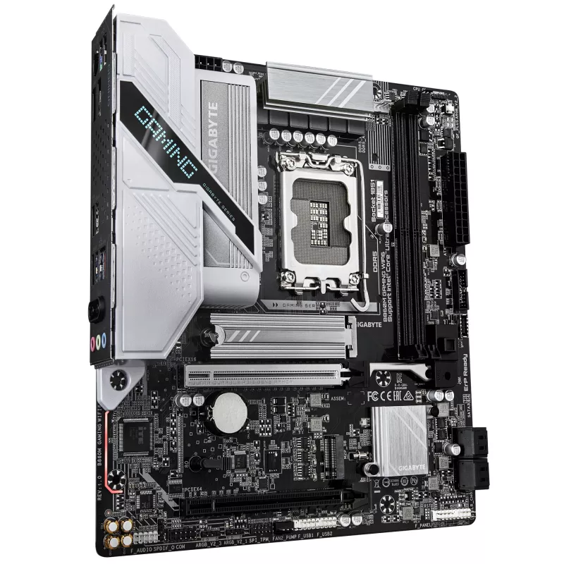Motherboard GIGABYTE B860M GAMING WIFI6 — Micro ATX, LGA 1851, DDR5 até 9066MHz, 2 DIMM, PCIe 5.0, 2,5GbE, Wi‑Fi 6E
