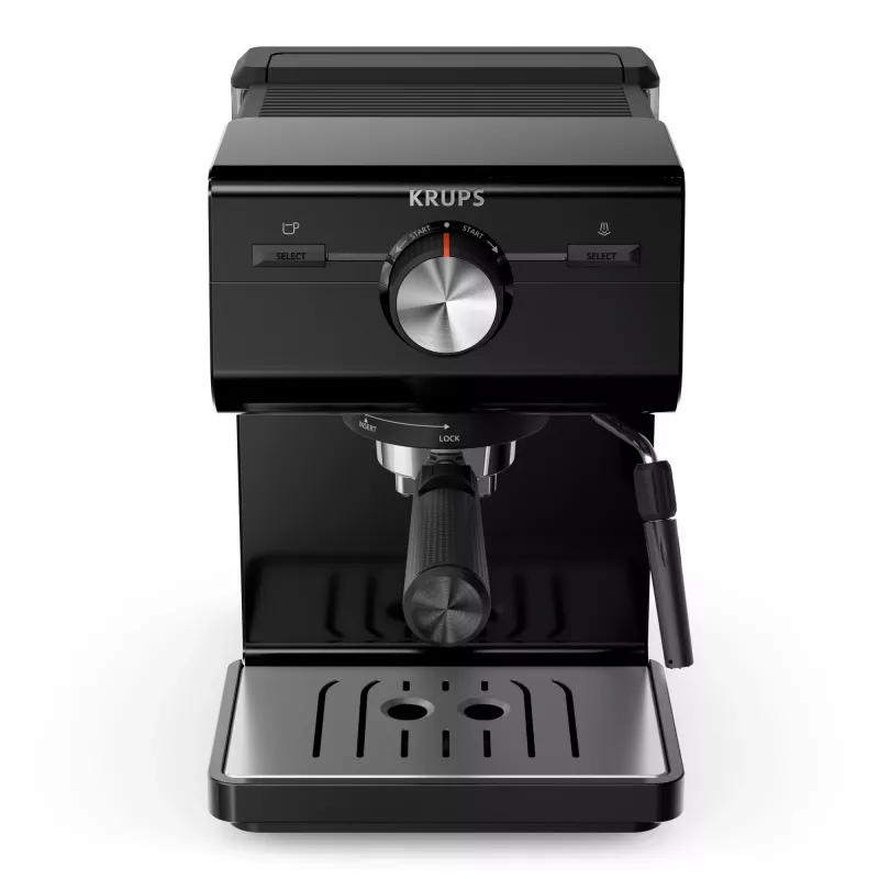 Máquina de café expresso KRUPS XP3818 1,5L / 2L depósito de água, aquecimento por caldeira, bico de vapor, aparelho de mesa semiautomático