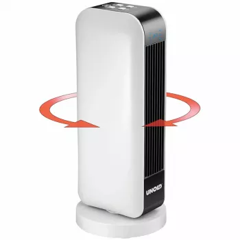 Aquecedor elétrico Unold 86430 para interior preto, branco 2000 W ventilador aquecedor elétrico