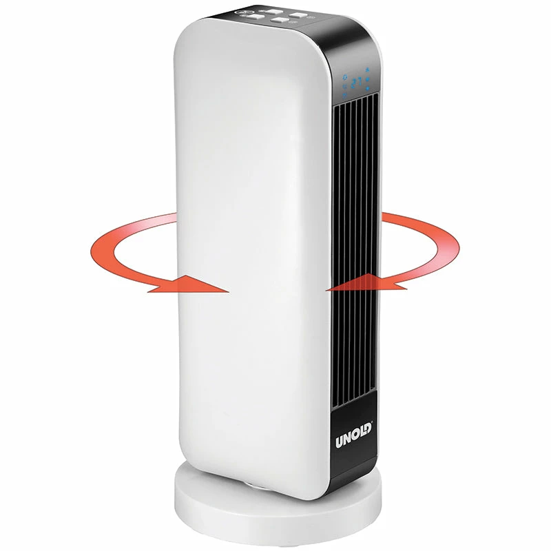 Aquecedor elétrico Unold 86430 para interior preto, branco 2000 W ventilador aquecedor elétrico