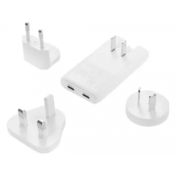 Sandberg 4in1 TravelCharger 65W branco, interior, AC, 20 V, branco