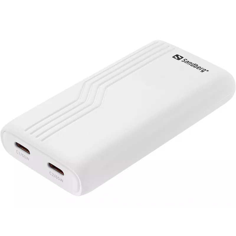 Sandberg 4in1 TravelCharger 65W branco, interior, AC, 20 V, branco