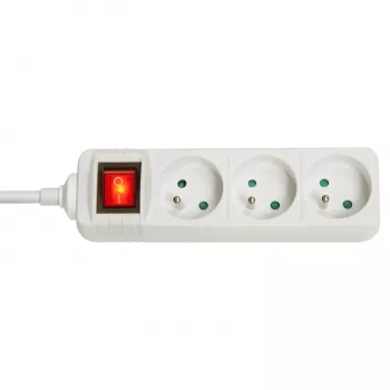 Lindy 73124 extensão de alimentação 3 tomadas AC interior branco