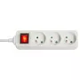Lindy 73124 extensão de alimentação 3 tomadas AC interior branco