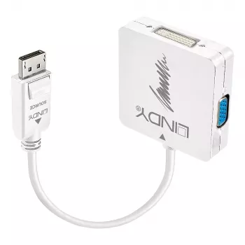 Lindy DisplayPort 1.2 para HDMI 1.4, DVI e VGA conversor ativo