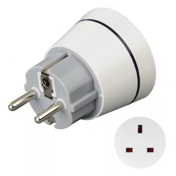 Hama 00223452 adaptador de viagem tipo F tipo G (UK) branco