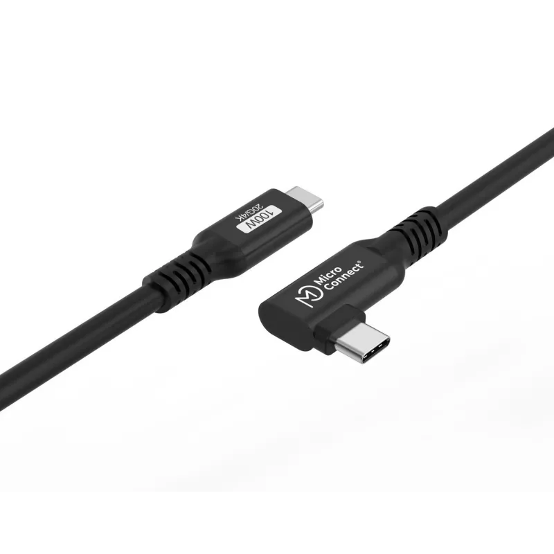 Cabo USB-C para USB-C MicroConnect USB3.2CC015-A, USB 3.2 Gen 2x2, 20 Gbit/s, 0,15 m, preto