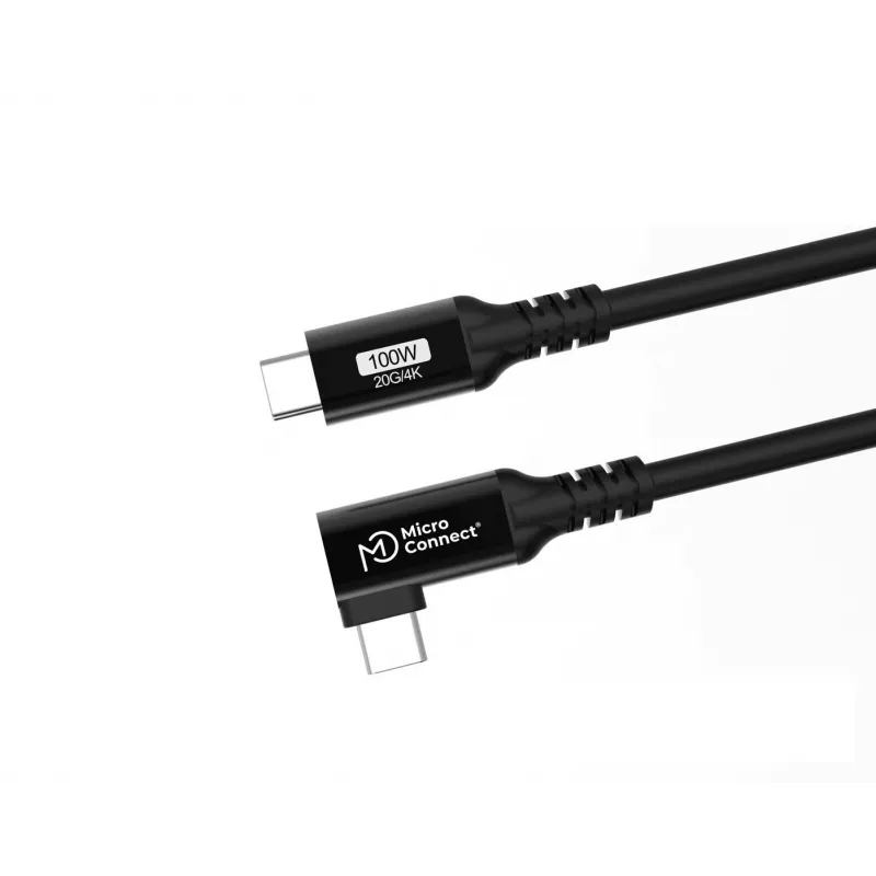 Cabo USB-C para USB-C MicroConnect USB3.2CC015-A, USB 3.2 Gen 2x2, 20 Gbit/s, 0,15 m, preto