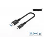 Cabo USB Microconnect USB3.2AC015 USB 3.2 Gen 2 (3.1 Gen 2) 0,15 m USB C USB A preto