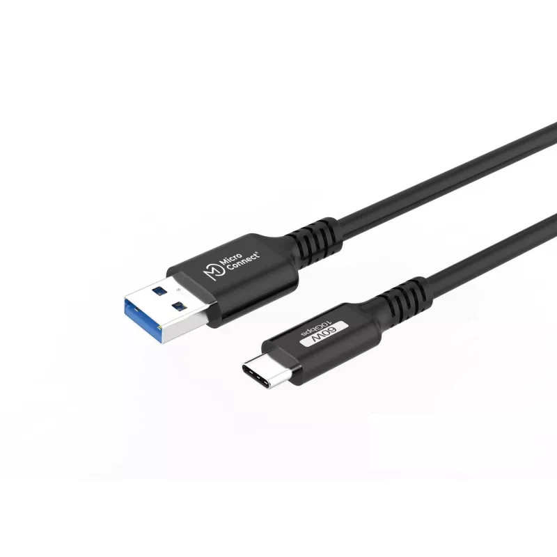 Cabo USB Microconnect USB3.2AC015 USB 3.2 Gen 2 (3.1 Gen 2) 0,15 m USB C USB A preto