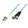 Cabo de fibra ótica MicroConnect FIB412007 — OM3, 7 m, LC para ST, 50 µm, duplex, azul