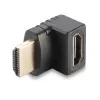 Adaptador angular de 90 graus Lindy conector fêmea HDMI para ficha macho HDMI para cima