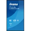 Ecrã plano de sinalização digital IIYAMA LH8664UHS-B3AG — 85,6 polegadas (2,17 m) 3840x2160 4K IPS, 450 cd/m², Wi‑Fi, Android, 24/7, preto