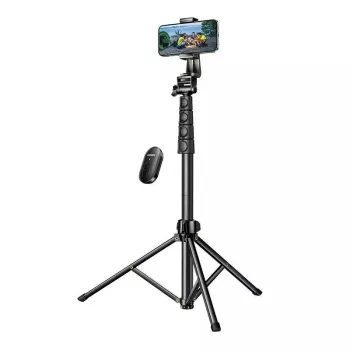 Pau de selfie UGREEN LP680 Bluetooth com comando, extensível até 1,7 m, altura máxima 180 cm, compatibilidade universal, preto