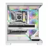 Caixa de PC MODECOM VOLCANO STELLAR PLUS ARGB MIDI 8F BRANCO — Mid-Tower, ATX, vidro temperado, iluminação ARGB, 8 ventoinhas, GPU até 42 cm