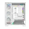 Caixa de PC MODECOM VOLCANO STELLAR PLUS ARGB MIDI 8F BRANCO — Mid-Tower, ATX, vidro temperado, iluminação ARGB, 8 ventoinhas, GPU até 42 cm