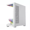 Caixa de PC MODECOM VOLCANO STELLAR PLUS ARGB MIDI 8F BRANCO — Mid-Tower, ATX, vidro temperado, iluminação ARGB, 8 ventoinhas, GPU até 42 cm