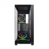 Caixa PC Mid-Tower MODECOM VOLCANO STELLAR PLUS ARGB MIDI, 5 ventoinhas frontais, vidro temperado, USB-C