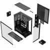 Caixa PC Mid-Tower MODECOM VOLCANO STELLAR PLUS ARGB MIDI, 5 ventoinhas frontais, vidro temperado, USB-C
