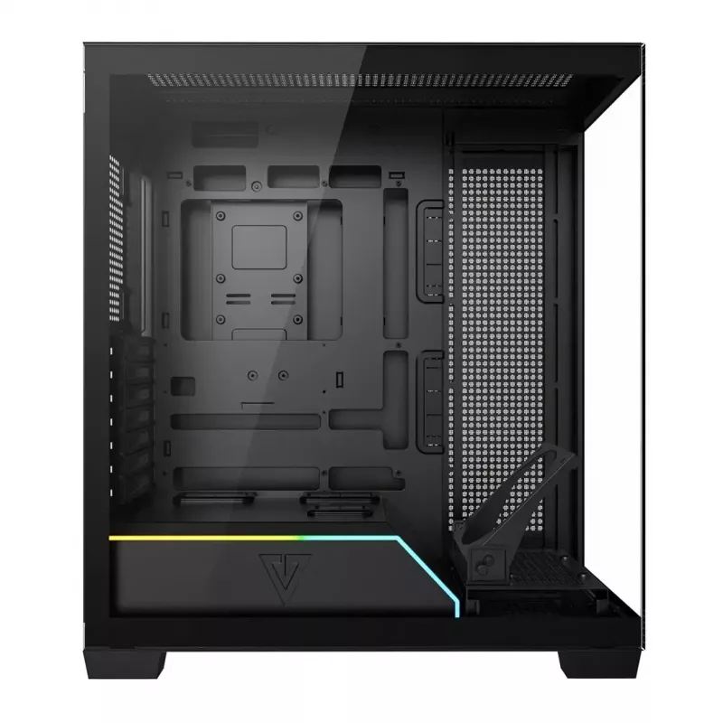 Caixa de PC MODECOM VOLCANO STELLAR PLUS MIDI PRETO — Mid-Tower ATX, vidro temperado, USB-C, suporta placas gráficas até 420 mm