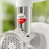 Máquina de picar carne SMAPP modelo 490.81 BRANCO – 2200 W, 1 velocidade, 2,7 kg/min, 3 discos perfurados, branco, acessório de trituração