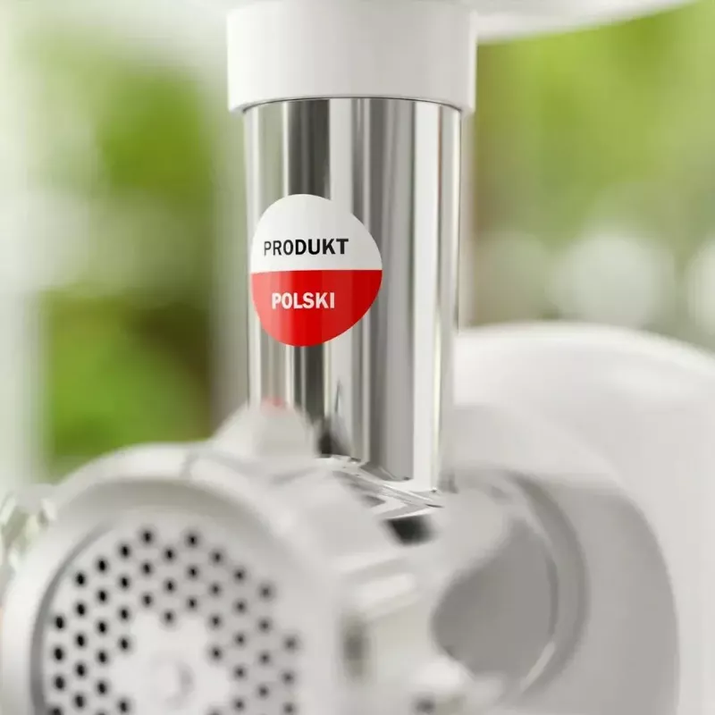 Máquina de picar carne SMAPP modelo 490.81 BRANCO – 2200 W, 1 velocidade, 2,7 kg/min, 3 discos perfurados, branco, acessório de trituração