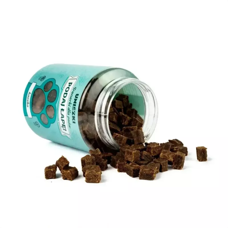 Snacks de treino de comida húmida UNISZKI Trenerki pato 210 g – snacks de treino para cães com sabor a pato