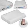 Almofada ortopédica cervical ActionMed CERVICAL MED PILLOW PO100AM — enchimento de espuma, 550×360×120 mm, capa lavável, branco