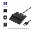 Leitor de cartões QOLTEC Smart ID Card Reader Intelligenst modelo 50636 USB Type-C