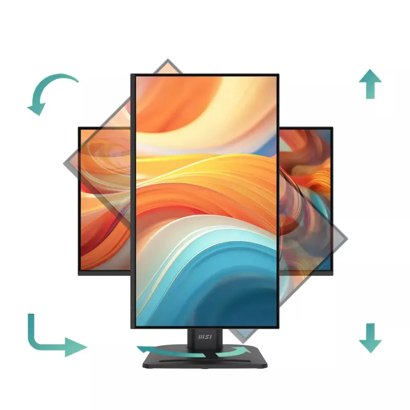 Monitor MSI Pro MP245PHG E14 60,5 cm (23,8 polegadas) Full HD 1920x1080 IPS LCD, 4 ms, 300 cd/m², VESA, hub USB, altifalantes