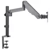 Suporte de mesa Manhattan para TV e monitores (Full-Motion com mola a gás), para ecrãs de 13 polegadas a 27 polegadas, montagem por aperto ou por tubo, compatibilidade VESA: 75x75 mm e 100x100 mm – verifique as dimensões dos quatro orifícios de fixação na parte traseira do ecrã para garantir que encaixam, máx. 8 kg, suporte
