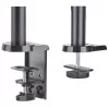 Suporte de mesa Manhattan para TV e monitores (Full-Motion com mola a gás), para ecrãs de 13 polegadas a 27 polegadas, montagem por aperto ou por tubo, compatibilidade VESA: 75x75 mm e 100x100 mm – verifique as dimensões dos quatro orifícios de fixação na parte traseira do ecrã para garantir que encaixam, máx. 8 kg, suporte