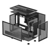 Caixa de PC DeepCool CH260 Micro Tower preto — Micro-ATX/Mini-ITX, vidro temperado, USB-C, GPU máx. 413 mm