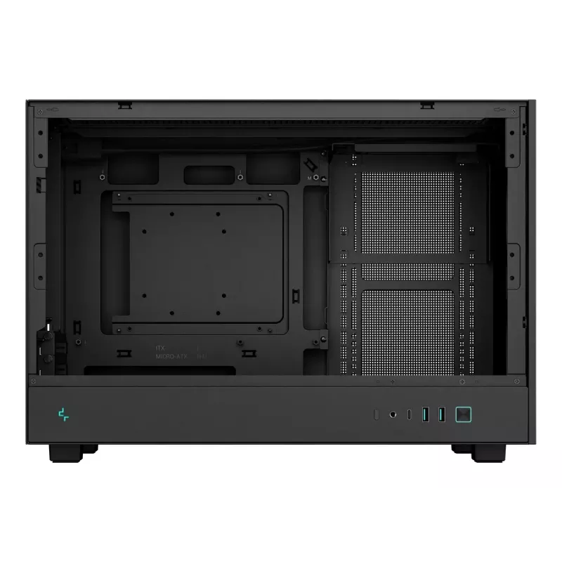 Caixa de PC DeepCool CH260 Micro Tower preto — Micro-ATX/Mini-ITX, vidro temperado, USB-C, GPU máx. 413 mm