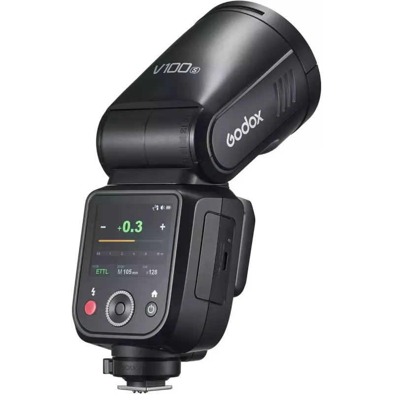 Flash Godox V100 para Sony – flash portátil de 100 Ws para câmara, bateria recarregável incorporada