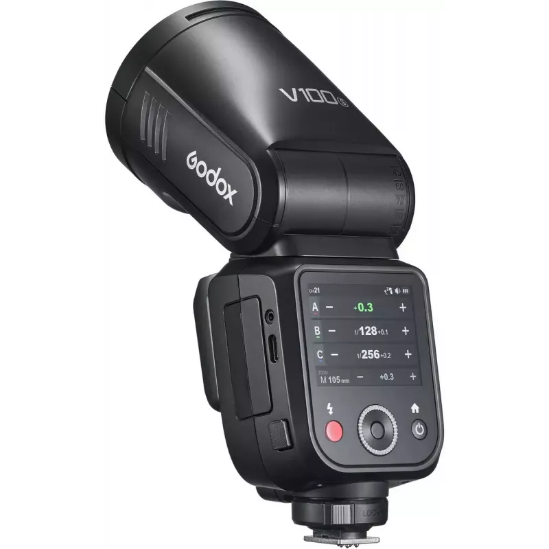 Flash Godox V100 para Sony – flash portátil de 100 Ws para câmara, bateria recarregável incorporada