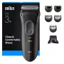 Aparador de barba com bateria Braun 3000BT 5 7 mm molhado e seco preto cinzento