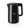 Chaleira elétrica ETA Emma 1,5 l 2200 W aço inoxidável, preto, base de 360°