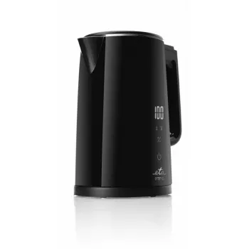 Chaleira elétrica ETA Emma 1,5 l 2200 W aço inoxidável, preto, base de 360°