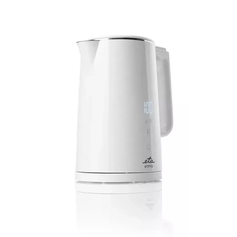 Chaleira elétrica ETA 1,5 L 2200 W branco aço inoxidável com termostato ajustável