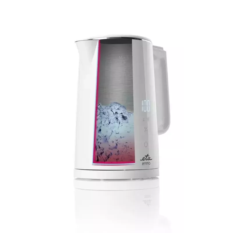 Chaleira elétrica ETA 1,5 L 2200 W branco aço inoxidável com termostato ajustável