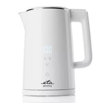 Chaleira elétrica ETA 1,5 L 2200 W branco aço inoxidável com termostato ajustável