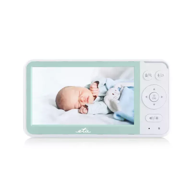 Intercomunicador para bebé ETA ETA530690000 com câmara flexível, branco/verde, vigilância remota visual