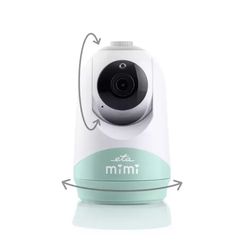 Intercomunicador para bebé ETA ETA530690000 com câmara flexível, branco/verde, vigilância remota visual