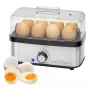 Ovoqueiro elétrico ProfiCook 501275 — aço inoxidável, capacidade para 7 ovos, acessório para omelete/ovos escalfados