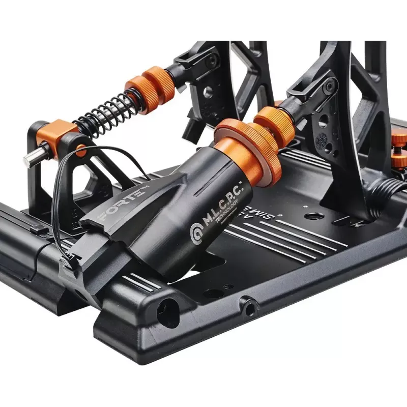 Conjunto de pedais de acelerador e travão Asetek Forte Sim Racing 40-010-0000003 para simuladores de corrida