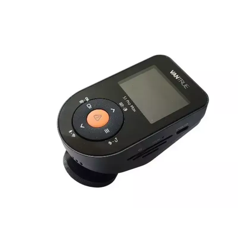 Dashcam para automóvel VANTRUE S1PRO MAX — gravador compacto de 2 canais, 3840×2160 F/1.8, objetiva principal 155°, Wi‑Fi, GPS, ecrã 2 polegadas, modo de estacionamento, microSD até 1 TB