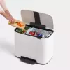 Contentor de resíduos BRABANTIA 121142 retangular branco, 540×363×440 mm