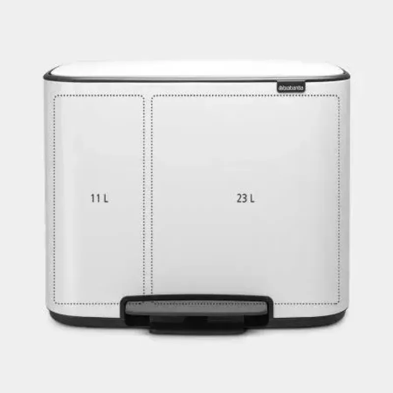 Contentor de resíduos BRABANTIA 121142 retangular branco, 540×363×440 mm