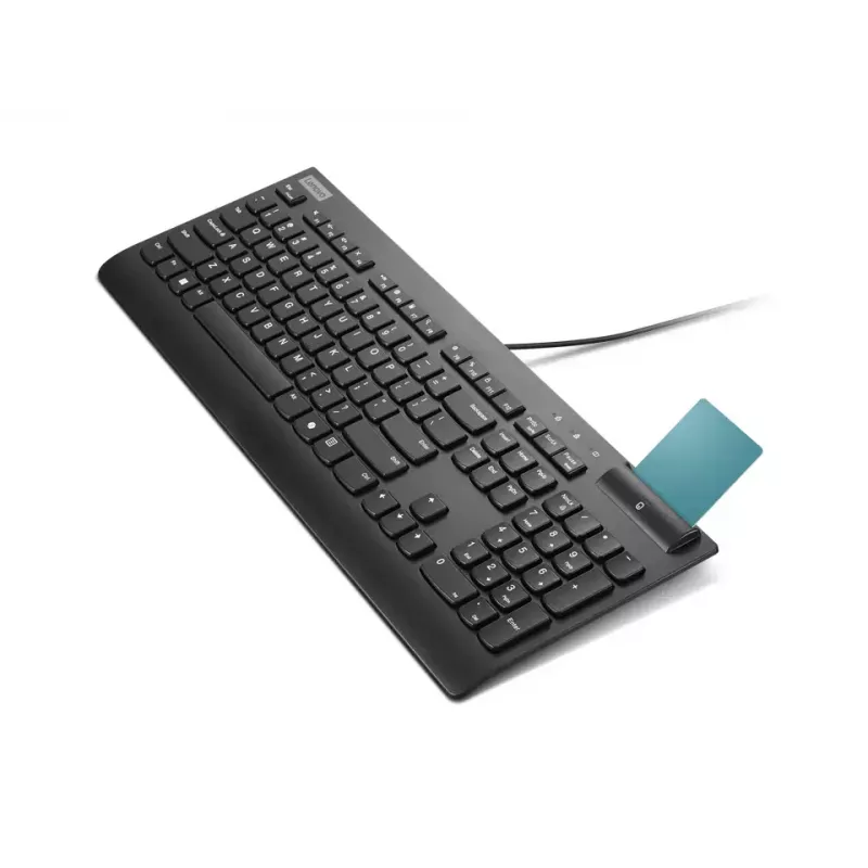 Teclado com fio Lenovo Smartcard II estónio preto USB-A interruptores plunger